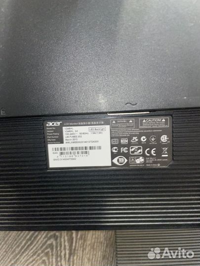 Монитор 24 acer v246hl