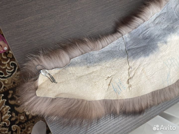 Воротник чернобурка новый, пломба