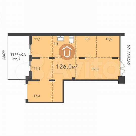 Свободного назначения, 126 м²