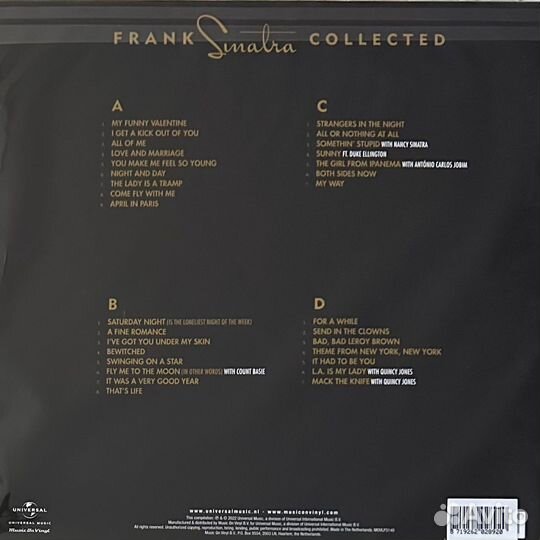 Frank Sinatra – Collected 2LP (Голландия 2023г.)