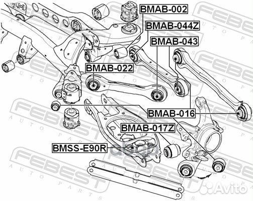 Опора заднего амортизатора (нижняя) BMW 3 E90/E