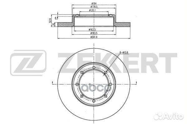 Диск торм. задн. Renault Master III 10- bs-6220