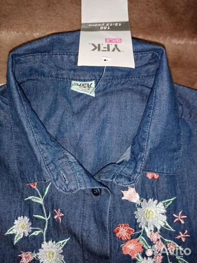 Рубашка лёгкий джинс новая Германия 158