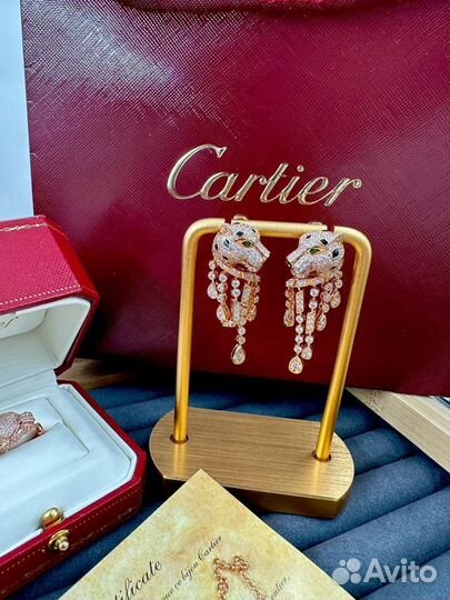 Серьги,кулон,кольцо Cartier