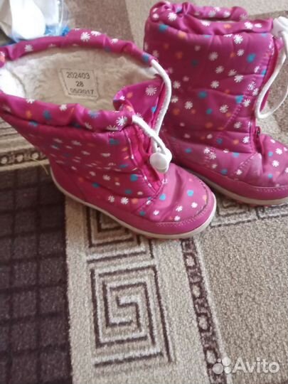 Сапоги зимние детские 28