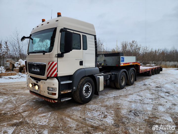 Услуги низкорамного трала, негабарит, г/п 58 тонн