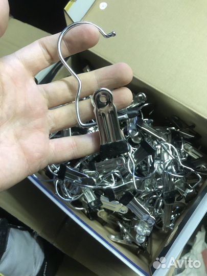 Вешалка прищепка с крючком металлическая