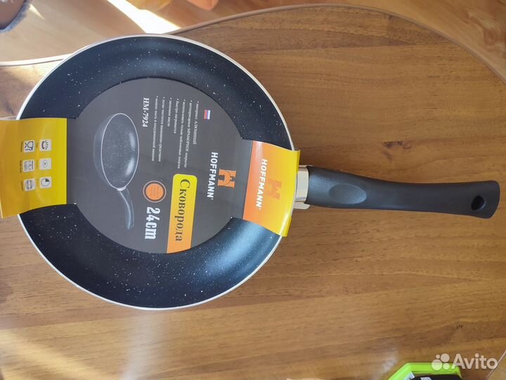 Сковорода новая алюминиевая hoffmann с крышкой