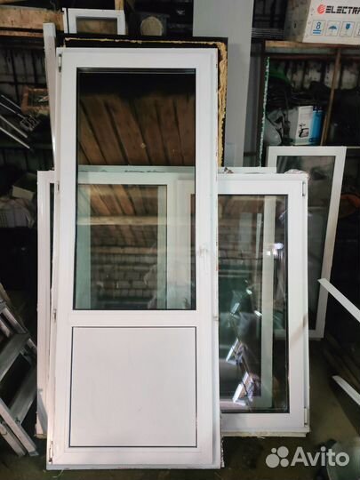 Окна пластиковые бу глухие