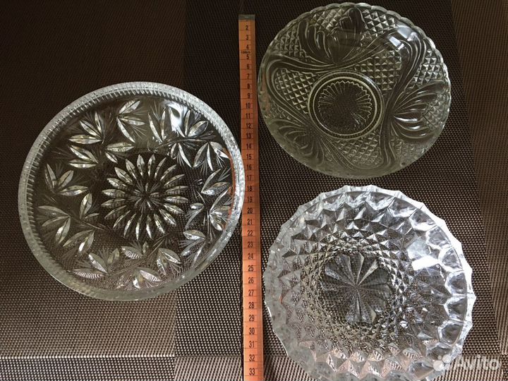 Хрустальные вазы, салатники, менажницы СССР