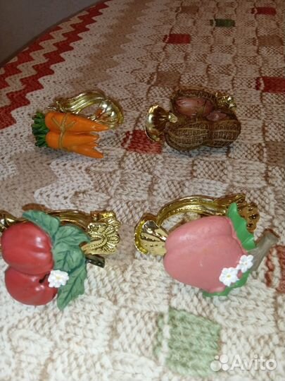 Подхваты для штор, прищепки новые полистоун, 12 шт