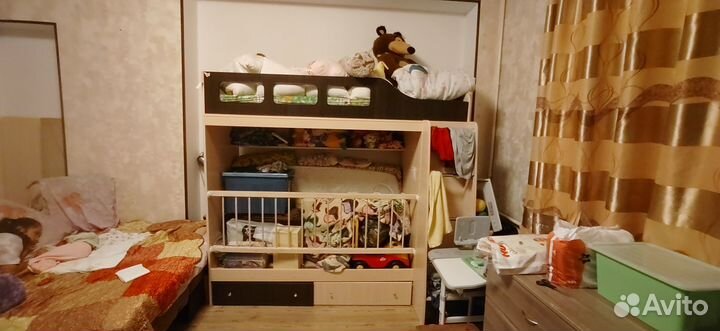 Детская двухярусная кровать с матрасом бу