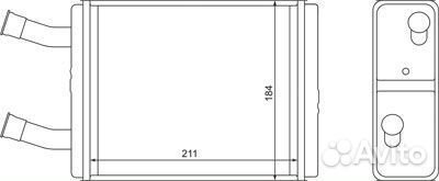 Радиатор отопителя газ-2410, 3110 медный 3-х рядный шааз