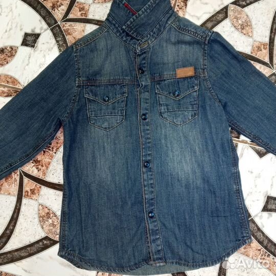Джинсовая рубашка на мальчика