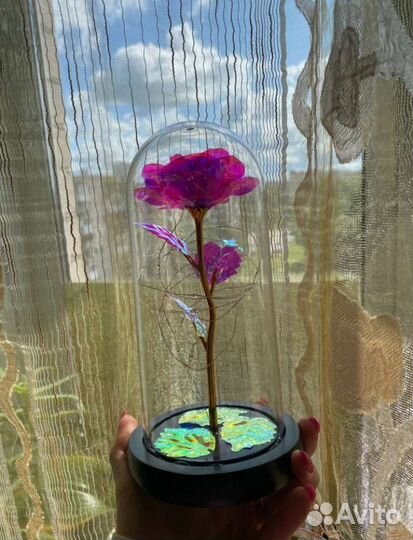 Подарочная роза с подсветкой