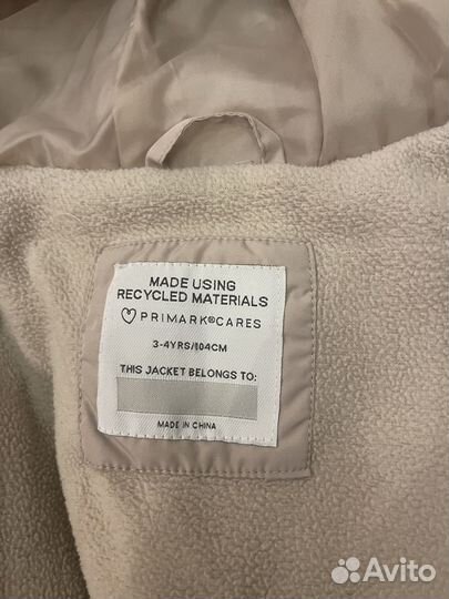 Куртка для девочки 104 см Primark