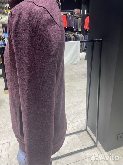 Кардиган мужской на молнии бордовый