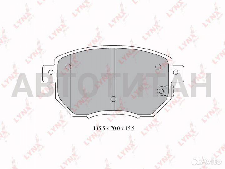 Колодки тормозные дисковые перед infiniti FX35/45 03, nissan maxima 2.0-3.0 00-04, Front lynxauto BD