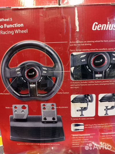 Игровой руль genius с педалями