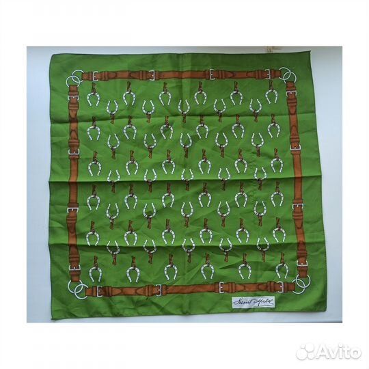 Платок Saint Michelle винтаж подковы жокейский