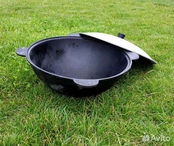 Казан чугунный с крышкой со склада пр-во Наманган