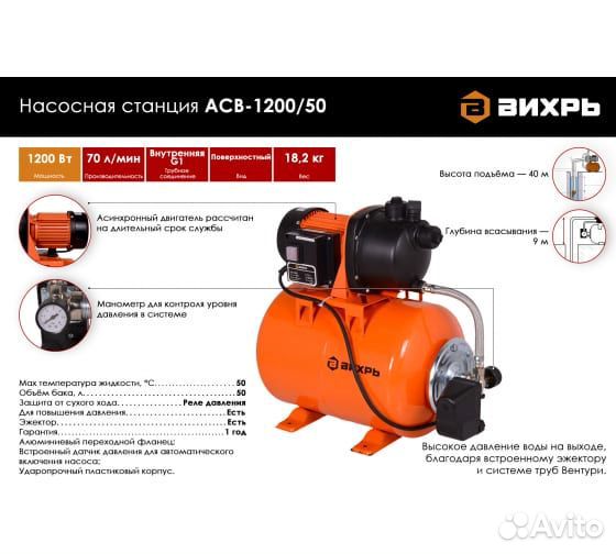 Насосная станция Вихрь асв -1200/50