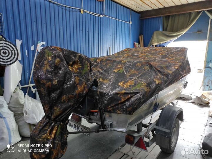 Ходовой тент на лодку, тент стояночный