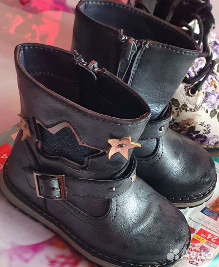 Сапожки демисезонные для девочки 22р