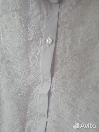 Блузка белая школьная 122-128