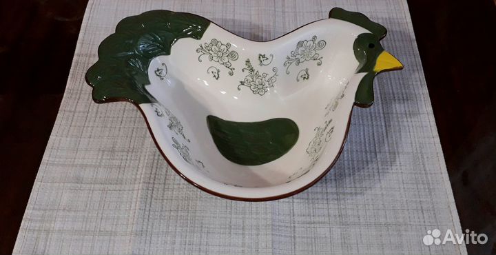 Блюдо в виде птицы керамическое