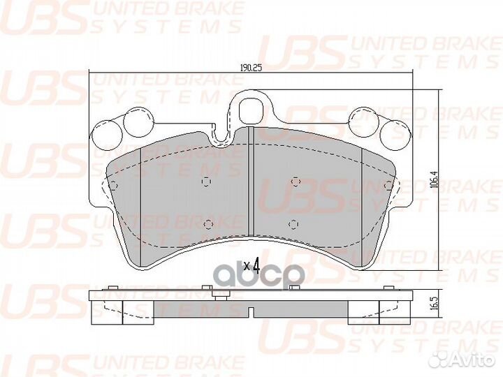 Премиум тормозные колодки для audi Q7/VW touare