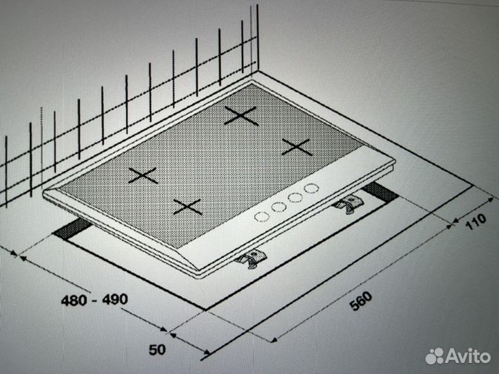 Варочная панель газовая Beko чуг. решетки