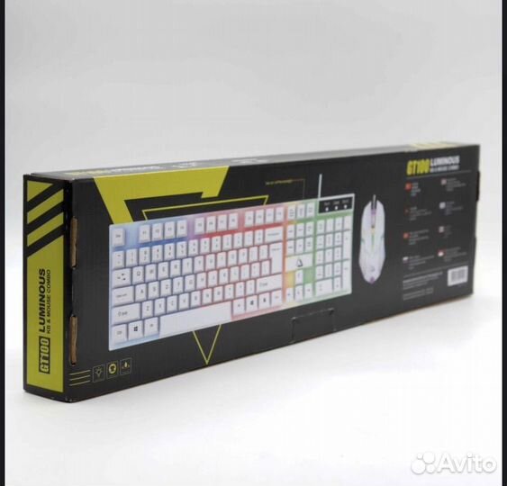 Клавиатура и мышь с LED подсветкой GT100 luminous