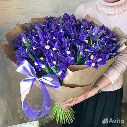 Цветы, Букет из ирисов