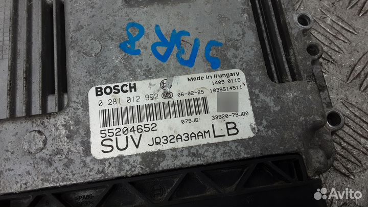 Блок управления двигателя 0281012992 Fiat Sedici (2006-2012)