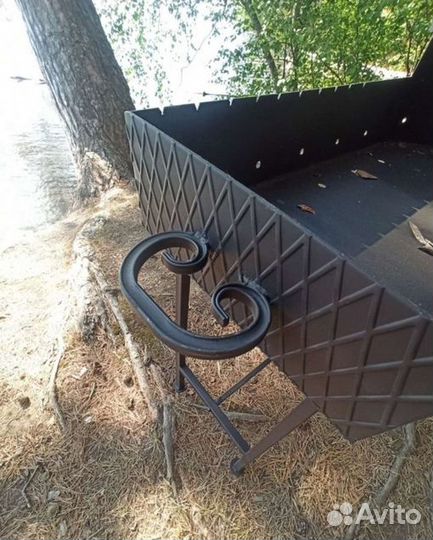 Мангал с печью под казан