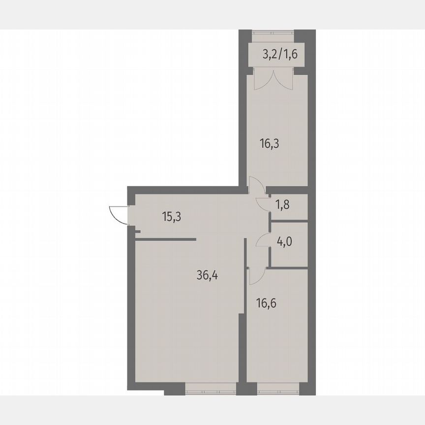 2-к. квартира, 92 м², 2/13 эт.