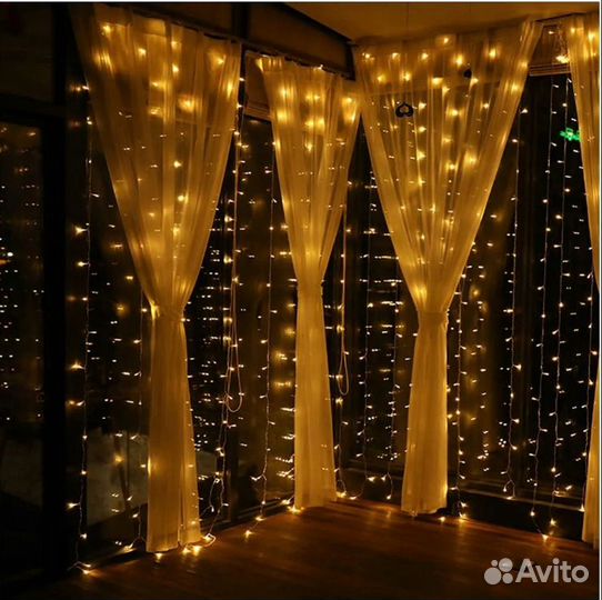 Гирлянда штора 3х2