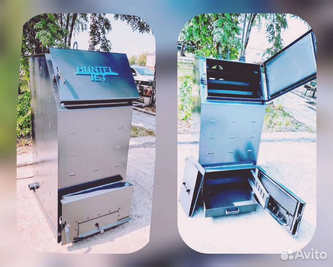 Твердотопливный котел с большой топкой