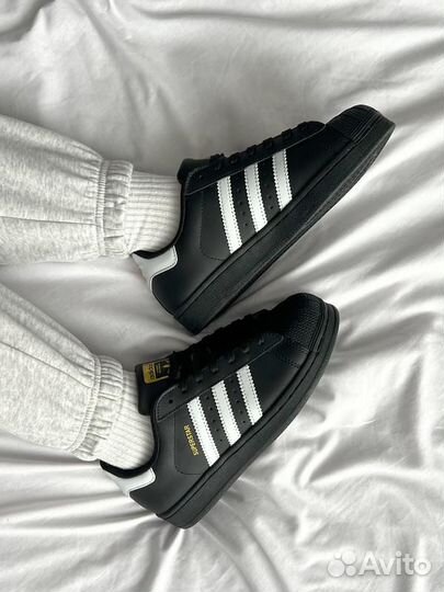 Кеды Кроссовки Adidas Superstar (Black)