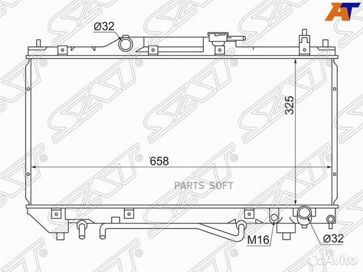 Радиатор Toyota Avensis (T220) 97-03 TY0002ST220