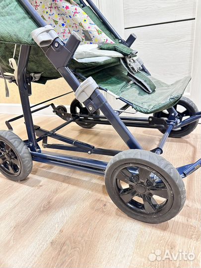 Санки-коляска Nika Ника,вязаный зеленый