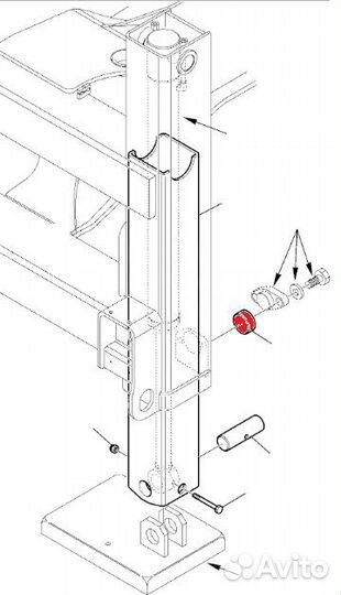 Направляющая аутригера Komatsu WB91 WB93 WB97