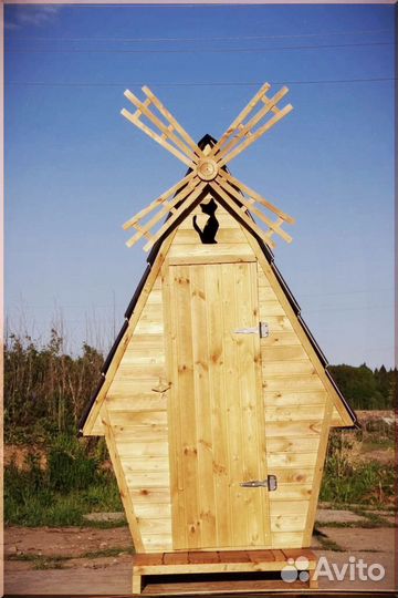 Дачный туалет с кошкой ZRI