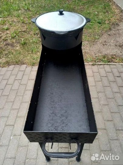 Мангал с печью под казан