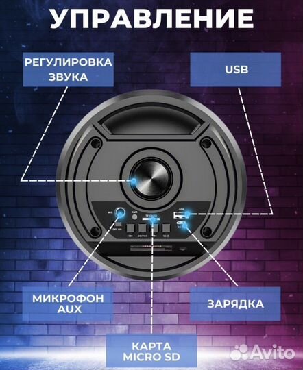 Большая портативная колонка bluetooth новая
