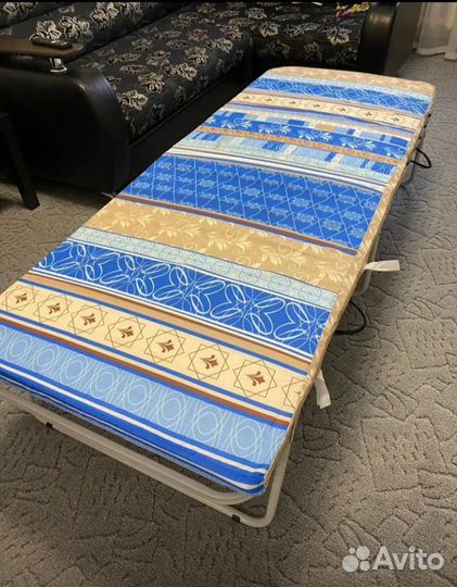 Кровать раскладная увеличенная на ламелях с матрас