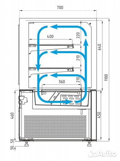 Кондитерская витрина Carboma cosmo KC71-110 VV 0,6