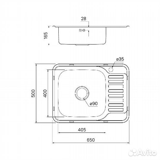 Мойка для кухни iddis Basic BAS65PLi77 нержавеюща