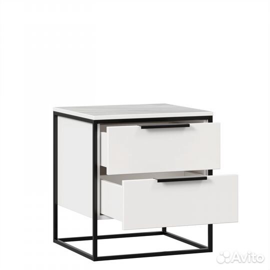 Норд лд.677020.000 Тумба прикроватная (Белый/Стату